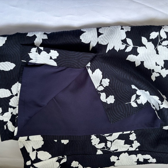 Talbots Strapless Sheath Dress in White and Blue - Picture 9 of 15